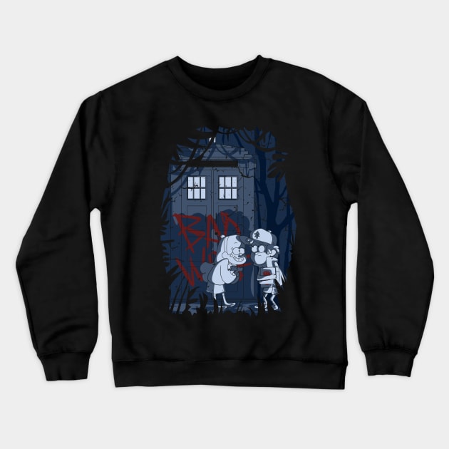 Bad wolf in Gravity Falls Crewneck Sweatshirt by GretonzaTeg